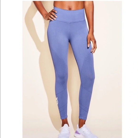 NUX Pants - NUX Peloton Seamless Leggings Blue Purple Shapeshifter Compressive 7/8 High Rise